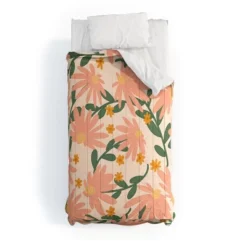 Meadow Of Autumn Wildflowers Lane And Lucia Comforter Set Orange/Green/Beige - Deny Designs -Bedding Promotion GUEST 5aa8b0a5 73f6 4981 9fd6 947d9ad91ae3