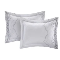 Chic Home Design Queen 8pc Gratia Comforter & Sham Set White 9 Chic Home Design Queen 8pc Gratia Comforter & Sham Set White -Bedding Promotion GUEST 5b8c56a1 eed5 4cc6 a1b5 61d246741638