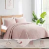 Peace Nest Pink Leaf Pattern Quilted Microfiber Coverlet Set 1 Peace Nest Pink Leaf Pattern Quilted Microfiber Coverlet Set -Bedding Promotion GUEST 5c99ceb1 6ef1 4b2e 972f 1db98cf21ed1