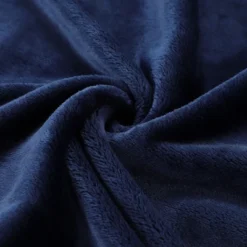 1 Pc Queen Microfiber Flannel Fleece Bed Blankets Navy Blue - PiccoCasa -Bedding Promotion GUEST 5d3ea74e c3e3 4477 90b5 71dd52e2ce40