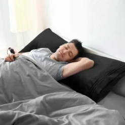 PiccoCasa Embroidery Envelop Closure Microfiber Body Pillowcases 1 Pc