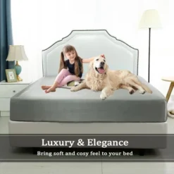 PiccoCasa Satin Fitted Sheet Solid Silky 12" Deep Pocket Satin Bed Fitted Sheet 1 Pc -Bedding Promotion GUEST 61273668 c5a5 4219 8460 ab817e756a2a