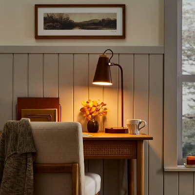 20" Metal Task Lamp With USB Port Terracotta Brown (Includes LED Light Bulb) - Hearth & Hand™ With Magnolia 4 20" Metal Task Lamp With USB Port Terracotta Brown (Includes LED Light Bulb) - Hearth & Hand™ With Magnolia - Image 2