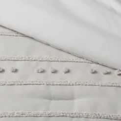 4pc Clipped Stripe Poms Comforter Bedding Set - Threshold™ -Bedding Promotion GUEST 6474436f 0746 4a2d 8720 5e4921bc6129