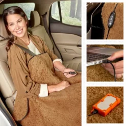 Heated Blanket 2-Pack - USB-Powered Fleece Throw Blankets For Travel, Home, Office, Or Camping - Winter Car Accessories By Stalwart (Brown) 15 Heated Blanket 2-Pack - USB-Powered Fleece Throw Blankets For Travel, Home, Office, Or Camping - Winter Car Accessories By Stalwart (Brown) -Bedding Promotion GUEST 66000acf 2de2 46bd 8b45 c169cc987834