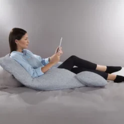 100% Cotton Jersey U-Shaped Pillow Cover-58", Gray -Bedding Promotion GUEST 681146f5 103c 4b8a 9b74 f887ef266ffc