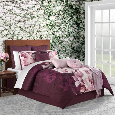 14pc King Liana Comforter Set Plum Purple - Lanwood Home 15 14pc King Liana Comforter Set Plum Purple - Lanwood Home - Image 13