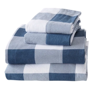 Great Bay Home Cotton Printed Flannel Sheet Set 6 Great Bay Home Cotton Printed Flannel Sheet Set - Image 4