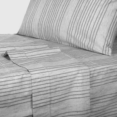 Twin Printed Pattern Peached Cotton Percale Melange Sheet Set Ann - Macaron 10 Twin Printed Pattern Peached Cotton Percale Melange Sheet Set Ann - Macaron - Image 8