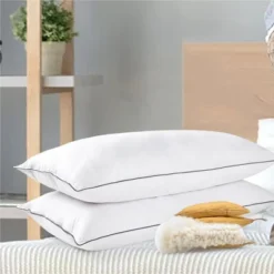 Cheer Collection Set Of 2 Organic Kapok Bed Pillows And Sham Inserts With Plush Microfiber Shell -Bedding Promotion GUEST 7988c063 f87c 4d6e 9417 0dd8fb7bcc80