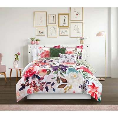 Philena Bed In A Bag Comforter Set White/Pink/Purple - Chic Home Design 11 Philena Bed In A Bag Comforter Set White/Pink/Purple - Chic Home Design - Image 9