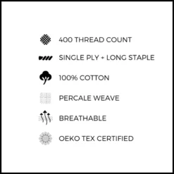 Classic Cool & Crisp 100% Cotton Percale Pillow Case Set -Bedding Promotion GUEST 7db13f08 3dac 4035 ad91 ceab0dbcf0eb