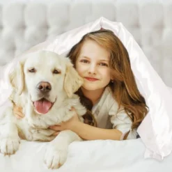 PiccoCasa Polyester Solid Color Reversible 2 Pcs 1 Duvet Cover And 1 Pillow Case