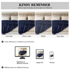 1 Pc Queen Microfiber Flannel Fleece Bed Blankets Navy Blue - PiccoCasa -Bedding Promotion GUEST 80c717c3 ef13 4310 af62 c4b74cf78b96
