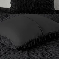 Madison Park 3pc Full/Queen Dakota Ruched Fur Down Alternative Comforter Set Black -Bedding Promotion GUEST 8367b772 5fbb 42d7 9d32 49aa78df0086