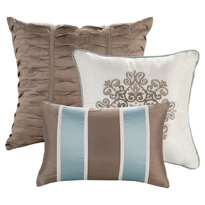 Sharon 7pc Polyester Jacquard Comforter Bedding Set With Bedskirt 4 Sharon 7pc Polyester Jacquard Comforter Bedding Set With Bedskirt - Image 2