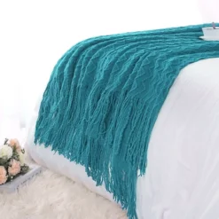 PiccoCasa 100% Acrylic Knit Wave Pattern Soft Tassels Fringe Lightweight Blanket 13 PiccoCasa 100% Acrylic Knit Wave Pattern Soft Tassels Fringe Lightweight Blanket -Bedding Promotion GUEST 87a7d0d0 ba16 4c44 91a0 5405f5bbda38