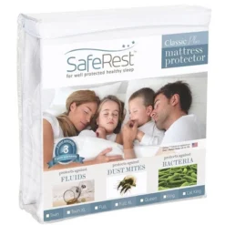 SafeRest Classic Plus Mattress Protector - Waterproof Mattress Cover With Smooth, Breathable Polyester Surface - Vinyl-Free -Bedding Promotion GUEST 8f2d4ccb 60c8 4ac4 a295 899f502b0152