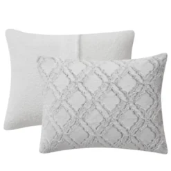 Pawz By Bearpaw 3pc King Elise Trellis Faux Fur Shearling Comforter Set Gray -Bedding Promotion GUEST 906b4d3c 2b88 4667 ae71 1a4d75e9bd66