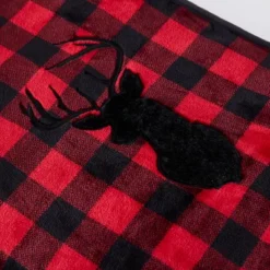 48" X 72" 15lbs Reversible Velvet Sherpa Weighted Bed Blanket Buffalo Plaid Deer - Rejuve -Bedding Promotion GUEST 9144fdf5 204a 4442 9354 fc968ec313f9