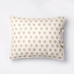 Lofty Cotton Slub Woodblock Print Floral Quilt Sham White/Mauve – Threshold™ Designed With Studio McGee -Bedding Promotion GUEST 91bdf0cb 01ba 49fd a8d1 d1eea5909891