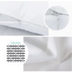 400 Thread Count Cotton Zippered Pillowcase 4 Piece