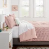 Strawberry Print Reversible Microfiber Comforter & Sheet Set Light Pink - Room Essentials™ -Bedding Promotion GUEST 939e58b8 3b2c 4e33 b176 fc58f22f50ec
