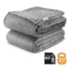 RELAX EDEN Adult Breathable Cotton Weighted Blanket With Removable Grey Duvet Cover, 60 X 80 Inch, 20 Pounds, Made W/Polyester And Glass Beads, Grey -Bedding Promotion GUEST 944e6599 ef0e 4a6c 8844 5f3515229b8d