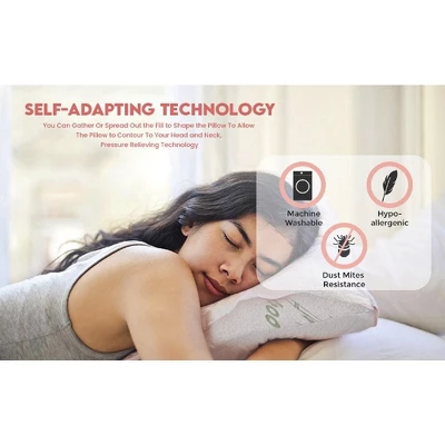 J&V TEXTILES Ultra-Luxury Memory Foam Pillow – Hypoallergenic Bed Pillow Outer Fabric Covering 2-Pack (King) 7 J&V TEXTILES Ultra-Luxury Memory Foam Pillow – Hypoallergenic Bed Pillow Outer Fabric Covering 2-Pack (King) - Image 5