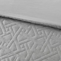 N Natori 3pc Origami Oversized Knit Quilted Top Comforter Mini Set Gray -Bedding Promotion GUEST 9b6e105b d398 405c b742 80f6919b1286