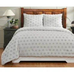 King Athenia Comforter 100% Cotton Tufted Chenille Comforter Set Gray - Better Trends -Bedding Promotion GUEST 9cb59c17 9820 495d 9611 938c5173e27e