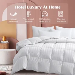 Peace Nest All-season 500 Thread Count Cotton White Goose Feather & Down Comforter Duvet Insert -Bedding Promotion GUEST 9fd7a953 088a 427c a709 e8d39f08cc5f
