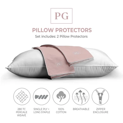 Pillow Gal 100% Cotton Percale Cool And Crisp Pillow Protector - King 3 Pillow Gal 100% Cotton Percale Cool And Crisp Pillow Protector - King