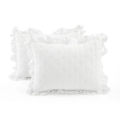 Lush Décor 3pc Reyna Ruffle Reversible Oversized Quilt Set 9 Lush Décor 3pc Reyna Ruffle Reversible Oversized Quilt Set - Image 7