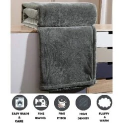 Elegant Comfort Luxury All-Season Ultra Plush Solid Velour Fleece Blanket -Bedding Promotion GUEST a27d5f1a 2926 46ec a4c8 18f4d90bada2