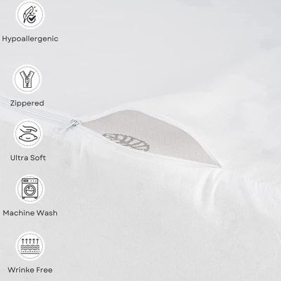 The Grand Breathable Wedge Pillow Protector With Zipper - White 6 The Grand Breathable Wedge Pillow Protector With Zipper - White - Image 4