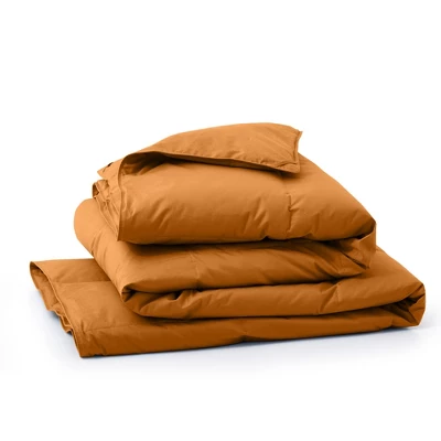 Peace Nest Organic Cotton Down Feather Comforter Duvet Insert, Tan 4 Peace Nest Organic Cotton Down Feather Comforter Duvet Insert, Tan - Image 2