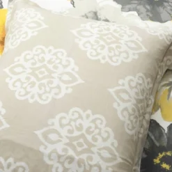3pc Leah Cotton Duvet Cover Set Yellow/Gray - Lush Décor -Bedding Promotion GUEST a596c4ca 58e1 49b8 860a 63c729534f96