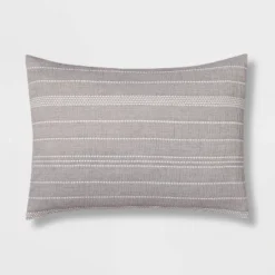 12pc Chambray Matelasse Stripe Comforter & Sheet Bedding Set Gray - Threshold™ -Bedding Promotion GUEST a6544a0f 31de 47cd 9f24 ae05ba242231