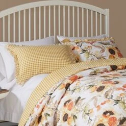 Somerset Ruffle-Trimmed Quilted Reversible Pillow Sham Gold By Greenland Home Fashions -Bedding Promotion GUEST a9d18886 b55f 42ba 9bcd cbbd3d8253e3