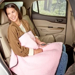 Heated Blanket 2-Pack - USB-Powered Fleece Throw Blankets For Travel, Home, Office, Or Camping - Winter Car Accessories By Stalwart (Pink) -Bedding Promotion GUEST ab220f5e ba68 4810 b28a 3399aebc6da2
