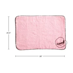 Heated Blanket 2-Pack - USB-Powered Fleece Throw Blankets For Travel, Home, Office, Or Camping - Winter Car Accessories By Stalwart (Pink) -Bedding Promotion GUEST ac6a4c1d 2da2 40df 85b4 c08df02855fa