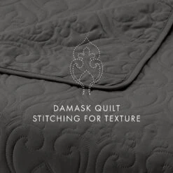 Quilted Coverlet And Shams Set Damask Square Herringbone Pattern - Becky Cameron 14 Quilted Coverlet And Shams Set Damask Square Herringbone Pattern - Becky Cameron -Bedding Promotion GUEST acf03da8 bbfc 4cf6 952b 019d9bc8048e