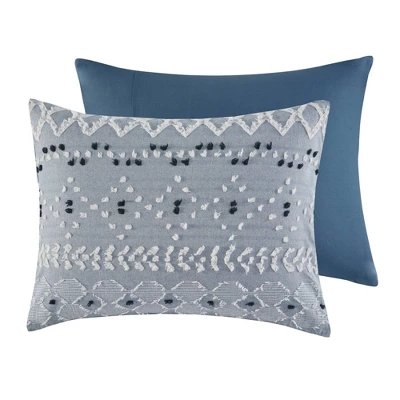 Ink+Ivy 3pc Dora Organic Cotton Chambray Comforter Set Blue 10 Ink+Ivy 3pc Dora Organic Cotton Chambray Comforter Set Blue - Image 8