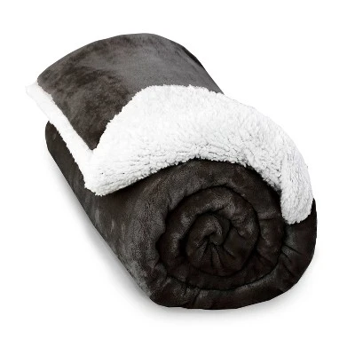 48" X 72" Reversible Sherpa Duvet Cover For Weighted Blanket Charcoal/Ivory - DreamLab 8 48" X 72" Reversible Sherpa Duvet Cover For Weighted Blanket Charcoal/Ivory - DreamLab - Image 6