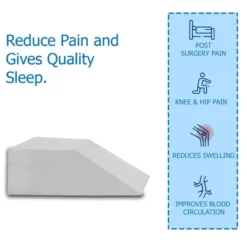Continental Sleep,Leg Pillow Full Top Comfortable Rest Elevating Foam Wedge | Relieves And Recovers Foot, Hip, Knee And Ankle Injury Pain, 21", White -Bedding Promotion GUEST b042fd92 4184 47bf bd9f 0cb72557dc62