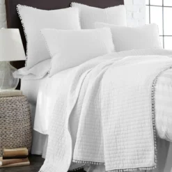 Pom Pom White King Sham - Levtex Home -Bedding Promotion GUEST b05a6cce 58f8 4ab1 8443 972235d3c3d3