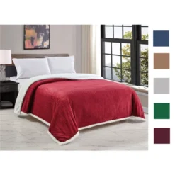 Plush And Extra Comfy Chevron Braided Microplush Jacquard Faux Shearling Blanket