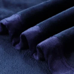 1 Pc Queen Microfiber Flannel Fleece Bed Blankets Navy Blue - PiccoCasa -Bedding Promotion GUEST b546e7db 9af5 421f 8dda 1166b4da6622