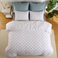 3 Piece Tufted Duvet Cover Set, Boho Geometric Embroidery Shabby Chic Bedding Set -Bedding Promotion GUEST b86db1be e28c 4cbd 97b9 e6bd0d0c5e67